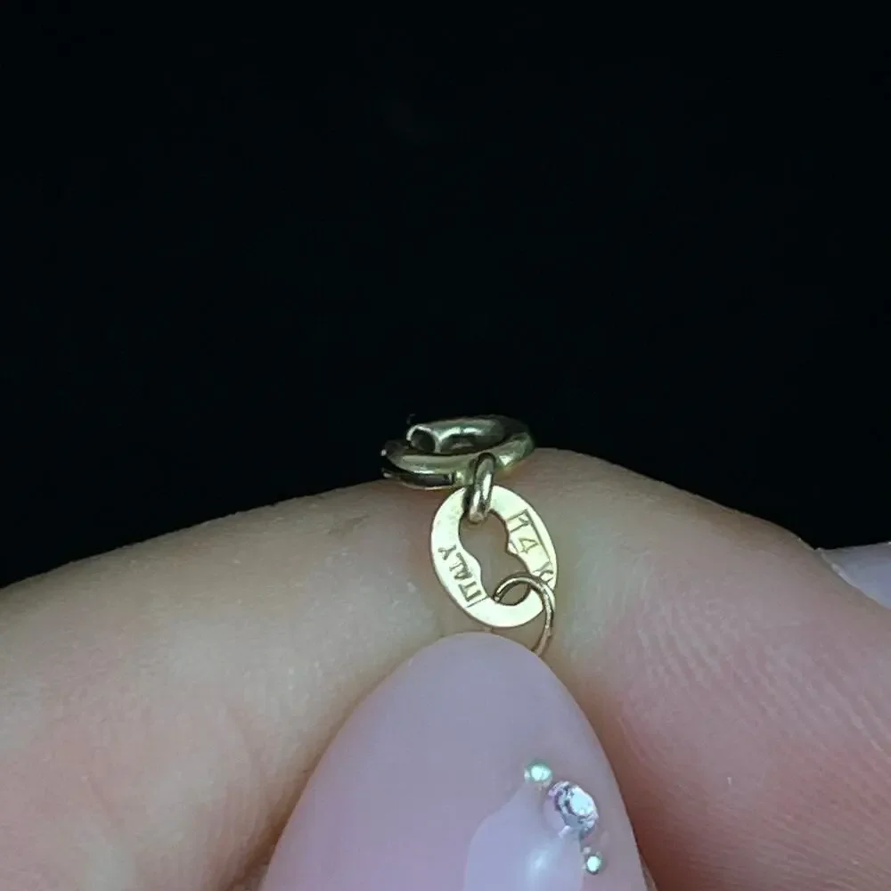 14K Yellow Gold Dainty Rope Chain Bracelet 0.76g Broken Clasp Repair